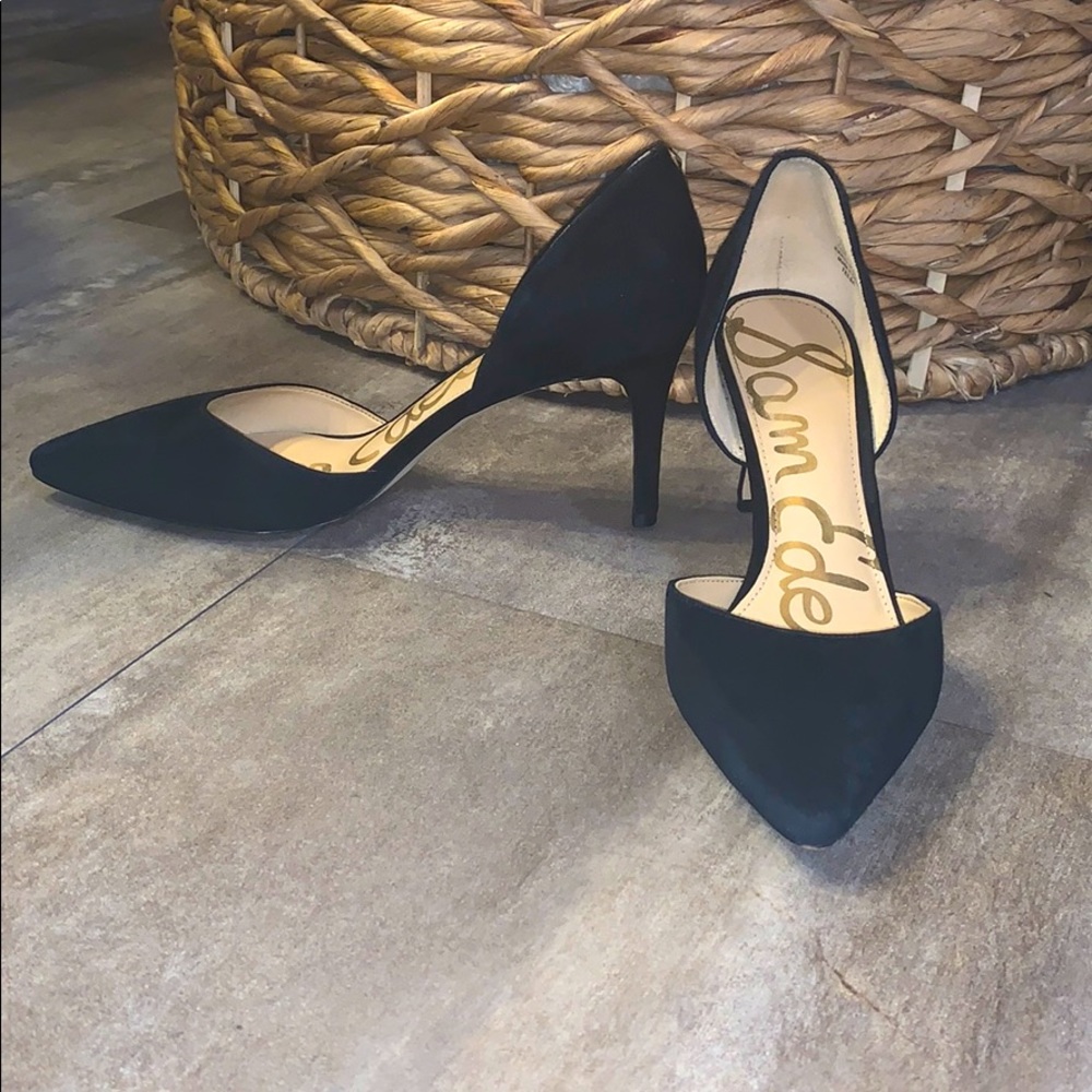 Black Sam Edelman Pointed Toe Pump Size 7.5